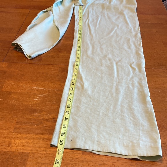 Zara Womens Size S Brat Light Green Wide Leg High Waist Trousers Pants Pleats - Picture 15 of 16